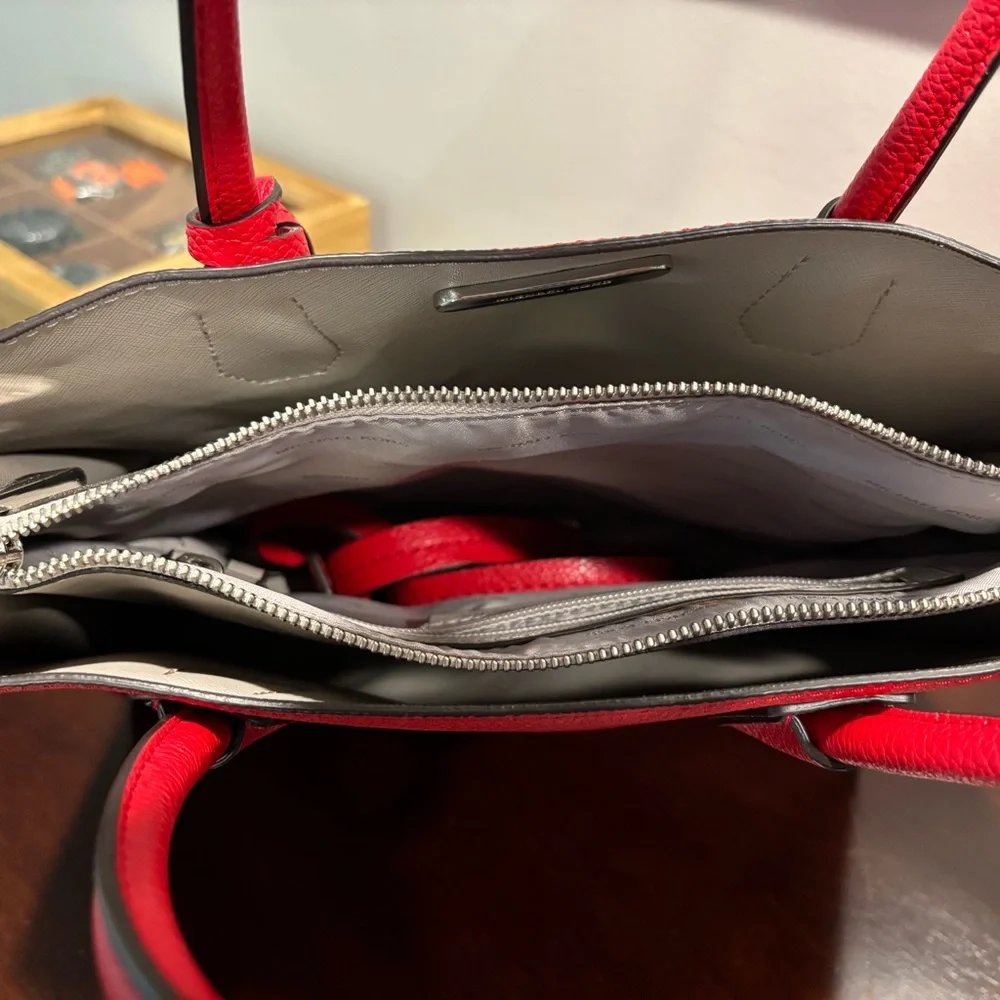 Michael Kors Vibrant Red Tote Bag - Picture 8 of 11